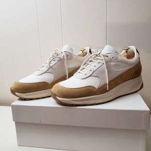 Common Projects Tan White Suede Track Shoes EU 43
